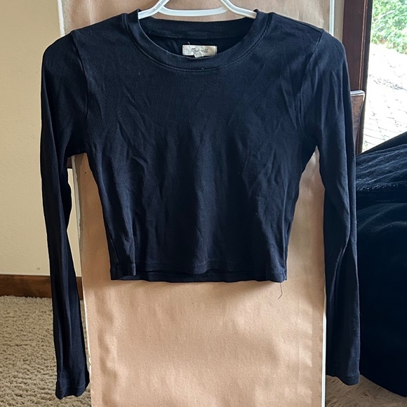 Madewell Crewneck Fine Ribbed Long-Sleeve Tee Size S - Picture 2 of 4